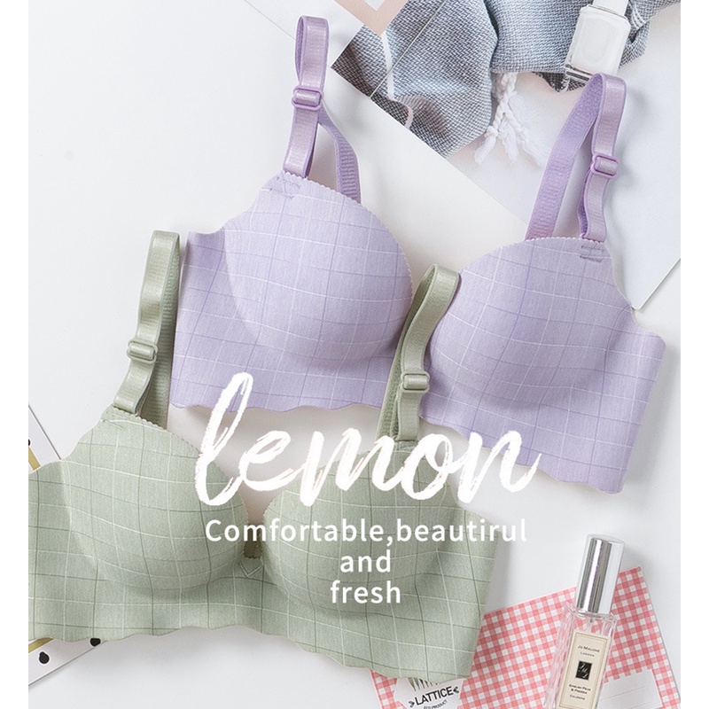Áo lót không gọng NÂNG NGỰC Phối caro DỄ THƯƠNG Viền sóng