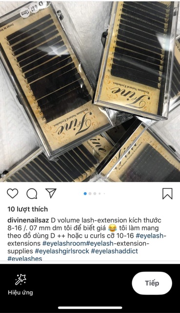 Lông mi Fine 0.07 C, Cc, D 6.7 8-18mm- Mix size Mi khay