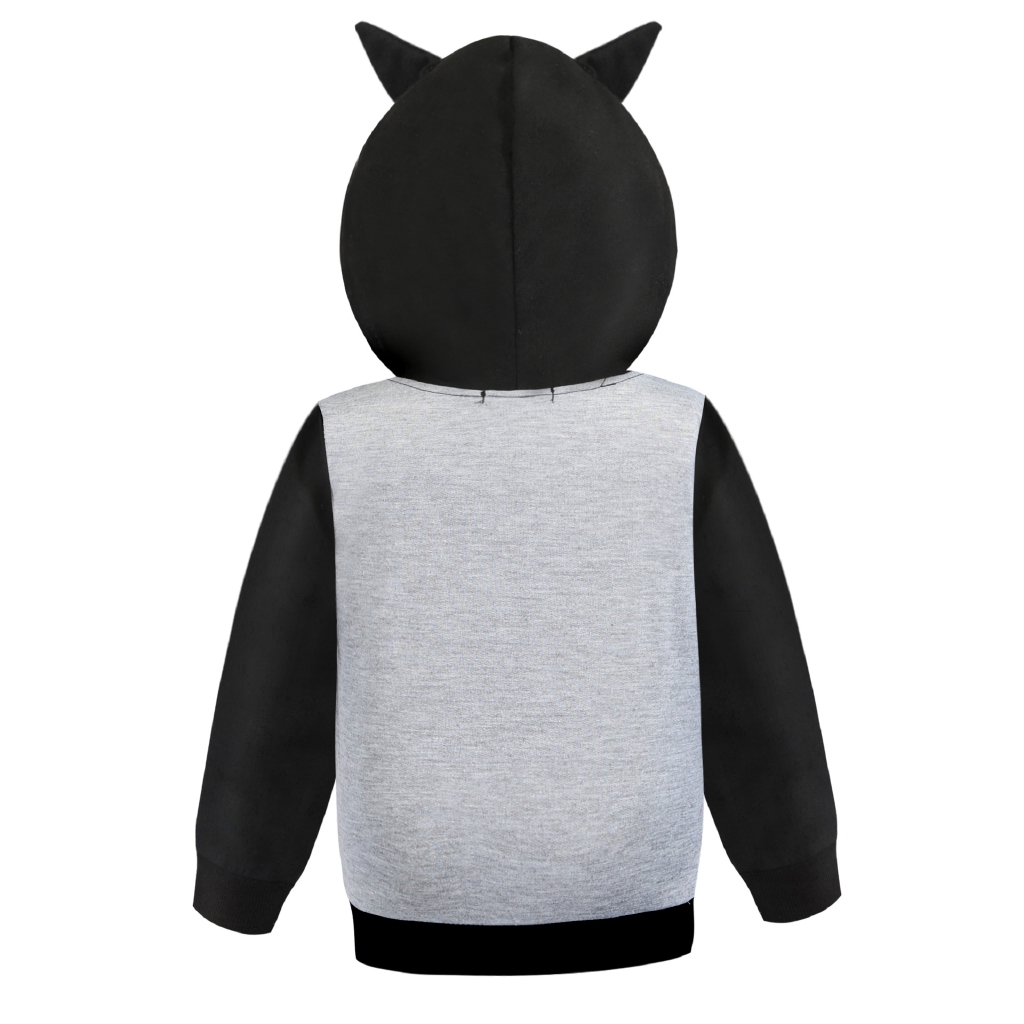 Áo Khoác Hoodie Tay Dài In Hoạt Hình Siêu Anh Hùng Batman Phối Khóa Kéo Cho Bé Trai