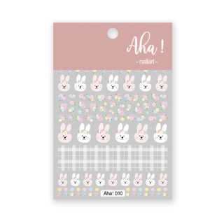 Sticker 3D Bé Thỏ - Hình Dán Móng Aha! 010