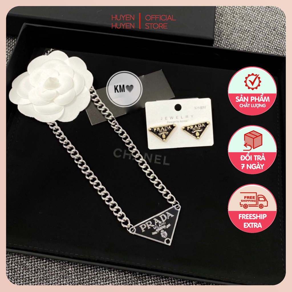 choker (prada) hình tam giác thời trang cho nữ