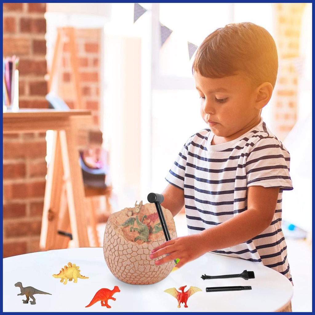 Bộ Đồ Chơi Khai Quật Trứng Khủng Long Hóa Thạch 12 Quả