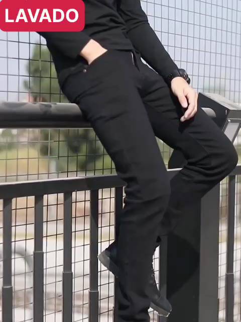 Quần jean nam rách vá màu đen đậm chất liệu bò cao cấp co dãn 4 chiều form dáng skinny Q4 kiểu mới | BigBuy360 - bigbuy360.vn