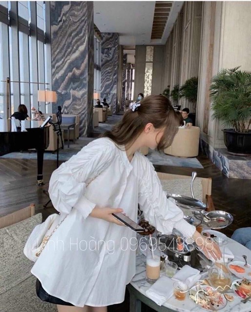 [Mã WASTUP giảm 10% tối đa 30K đơn 99K] Áo sơ mi tay nhún bèo B.YN887 | BigBuy360 - bigbuy360.vn