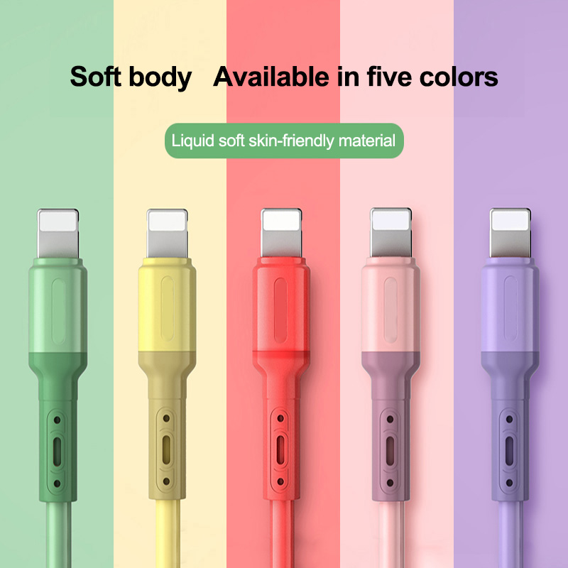 Liquid Silicone Mobile Phone Charging Cable Micro USB Typec Charger Cable For Iphone Huawei Xiaomi