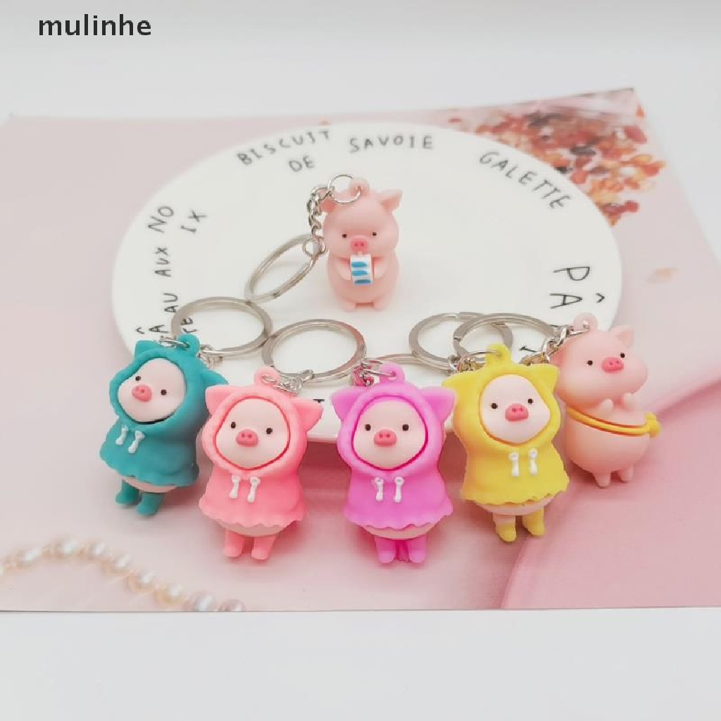 Móc Khóa Hình Chú Heo Mặc Áo Mưa Dễ Thương