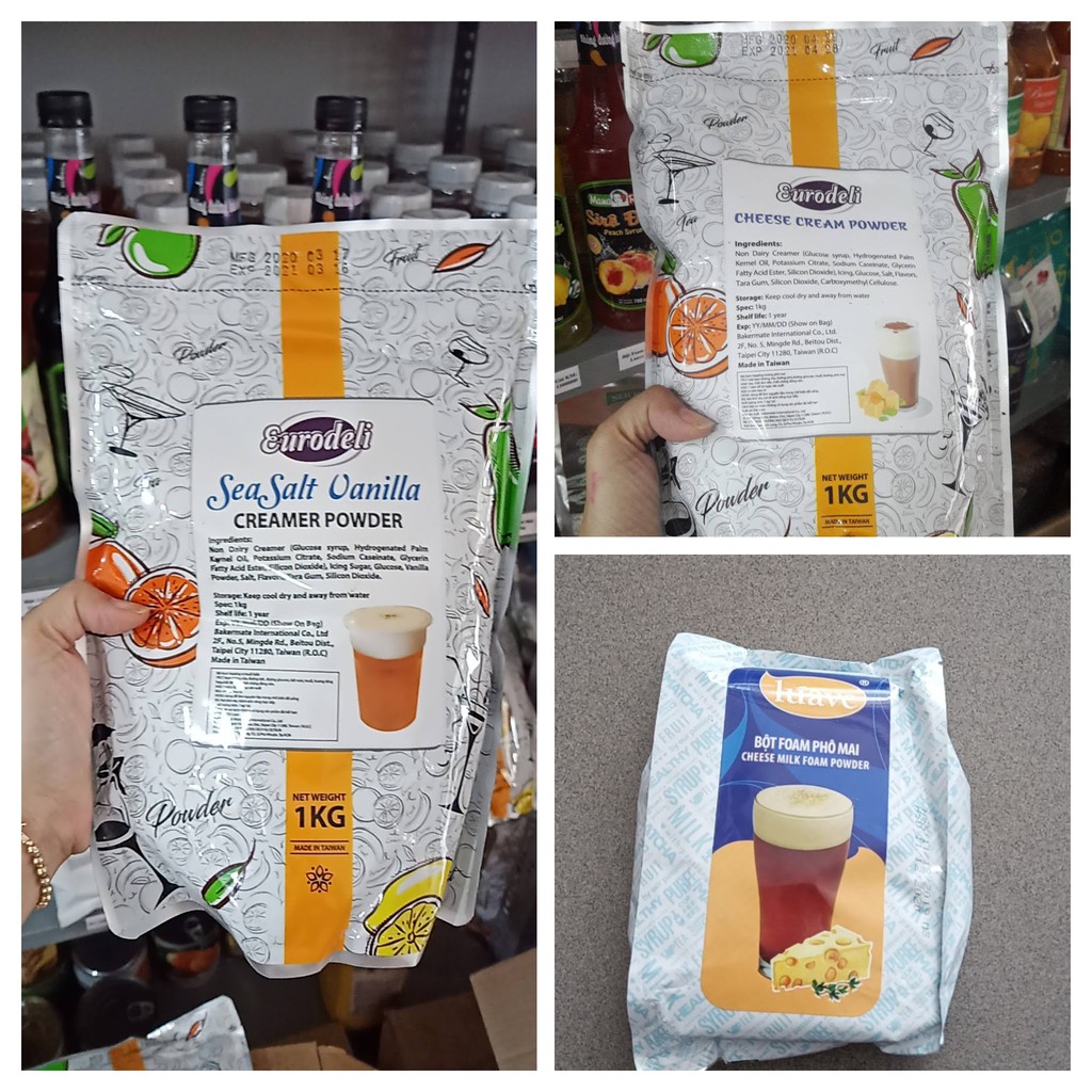 Bột Milk Foam Váng Sữa Luave 500g/ Eurodeli 1kg Kho pha chế Đà Nẵng