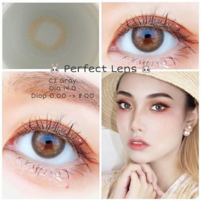 Thanh lý kính áp tròng lens cận silicone hydrogel perfect lens lẻ 1 tròng 3.75 C2 Gray