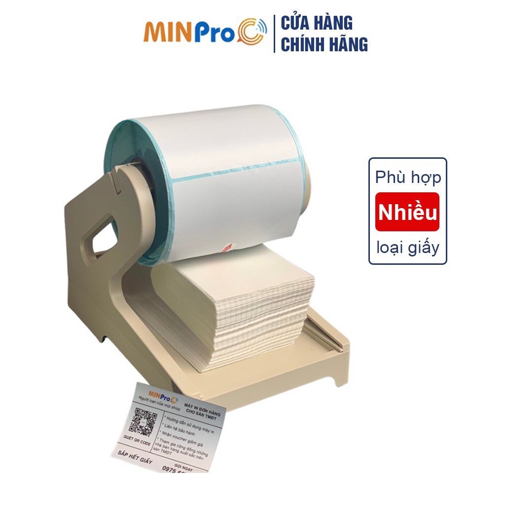 [Mã BMBAU50 giảm 7% đơn 99K] Khay đựng giấy in nhiệt MINPRO dùng cho giấy in dạng tệp, cuộn khổ A6, A7 và giấy in W300