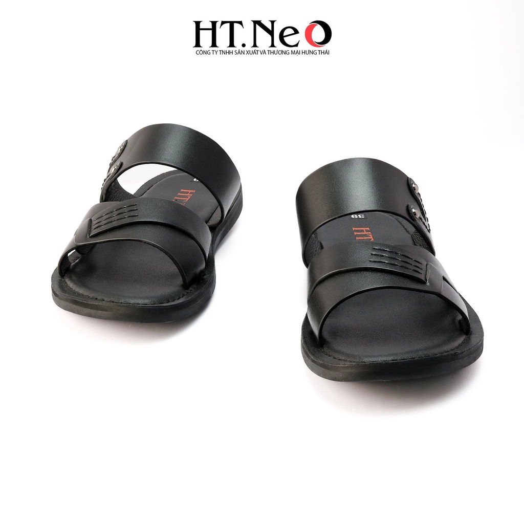 Sandal nam HT.NEO 100% da bò mềm mại, đế cao su nguyên khối, khâu may chân quai siêu chắc chắn SD132