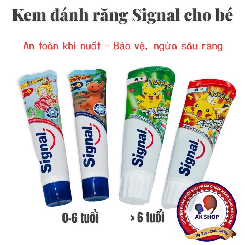 Kem đánh răng Signal cho bé hàng chính hãng Đức