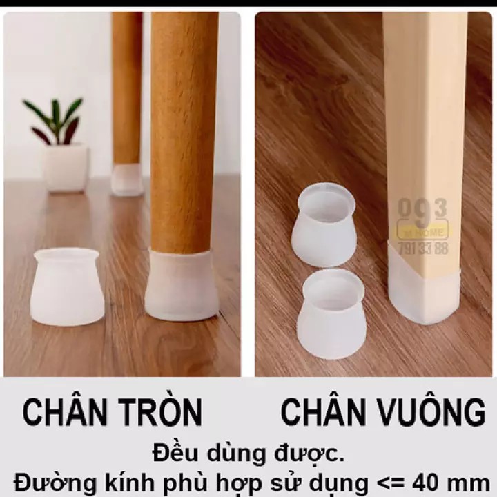 Vỏ bọc chân bàn ghế bằng silicon dày