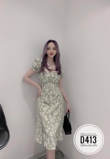Bigsize Đầm hoa cúc D413