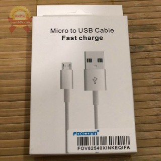 Cáp sạc nhanh chân dẹt microUSB cho điện thoại Foxconn QC 3.0