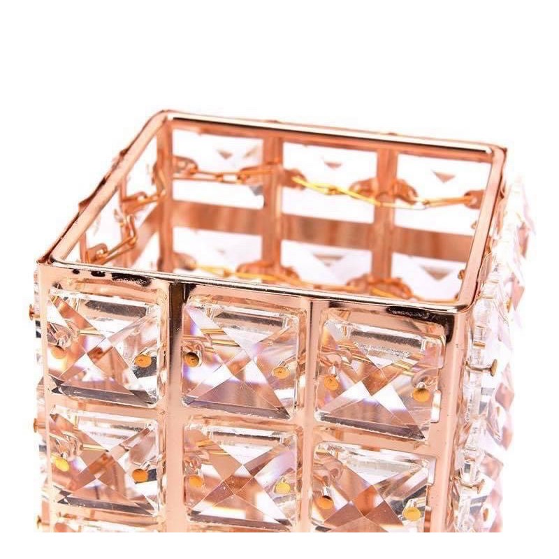 hũ đựng cọ makeup - cọ nail pha lê