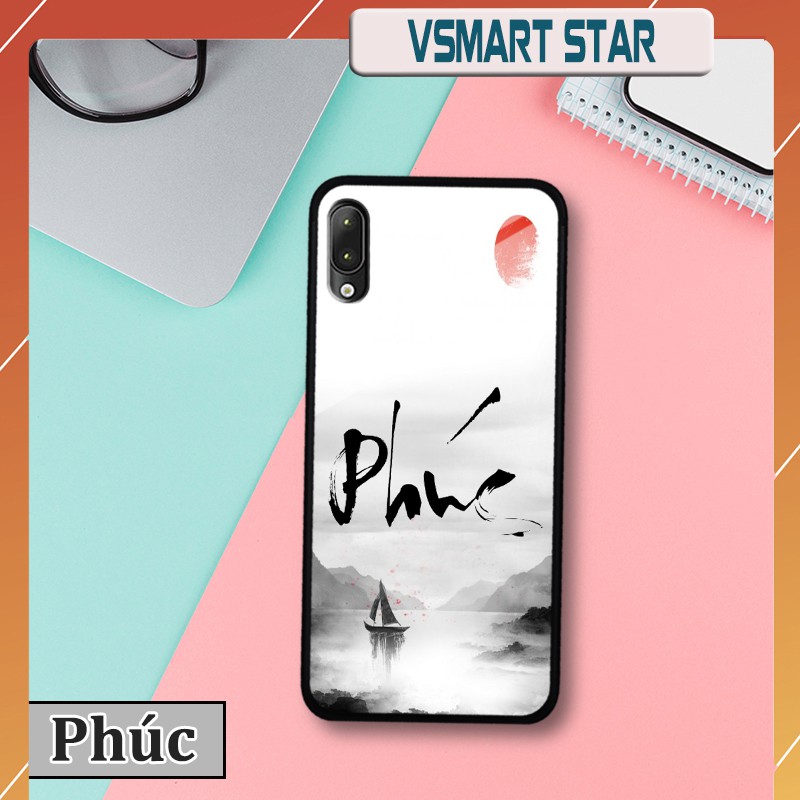 [Mã ELORDER5 giảm 10K đơn 20K] Ốp lưng kính 3D Vsmart Star - chữ thư pháp ý nghĩa