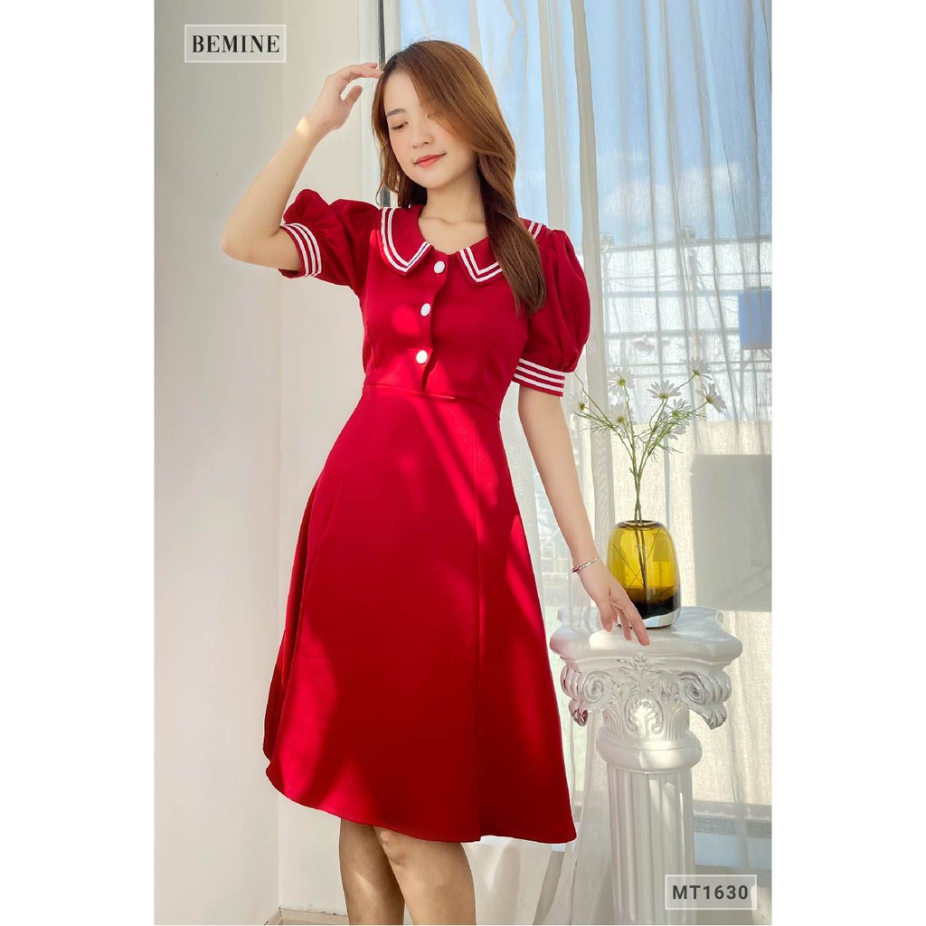 Đầm cổ thủy thủ 2 sọc BEMINE MT1630DO | BigBuy360 - bigbuy360.vn