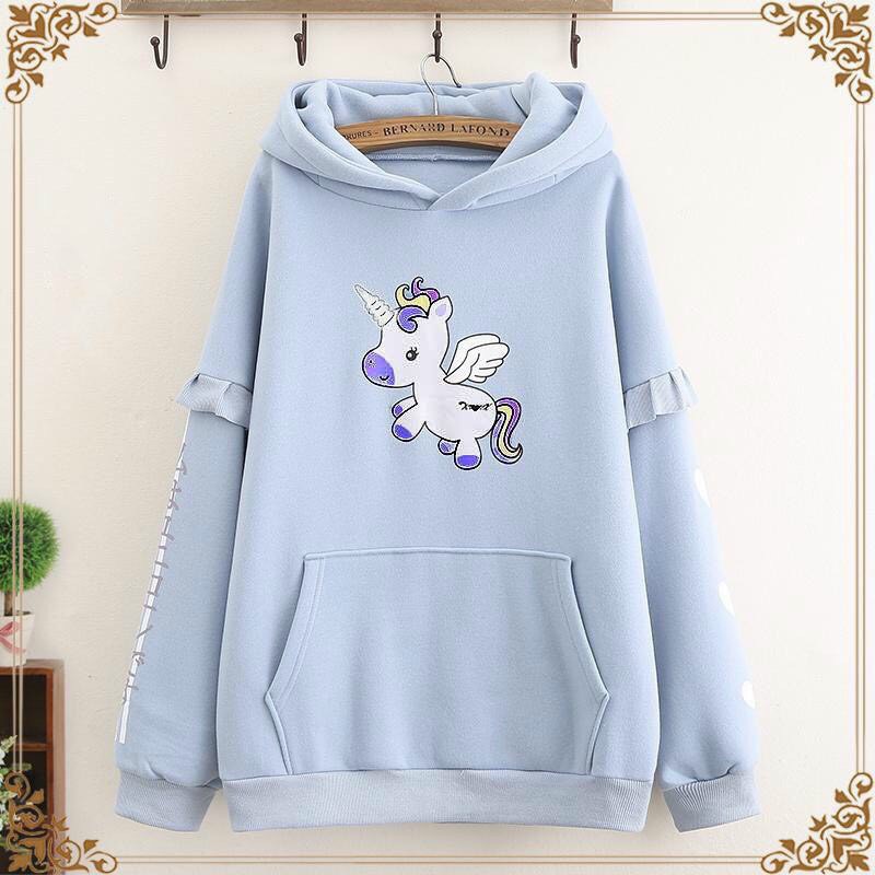 Áo khoác, áo hoodie unisex nam nữ nỉ ngoại unicorn sừng cute năng động thời trang học đường | BigBuy360 - bigbuy360.vn