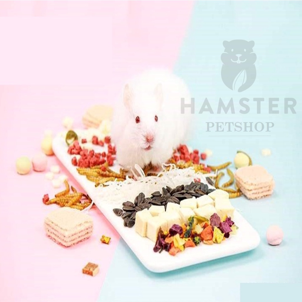 Đồ ăn thử cho các bé hamster , thỏ , bọ , sóc