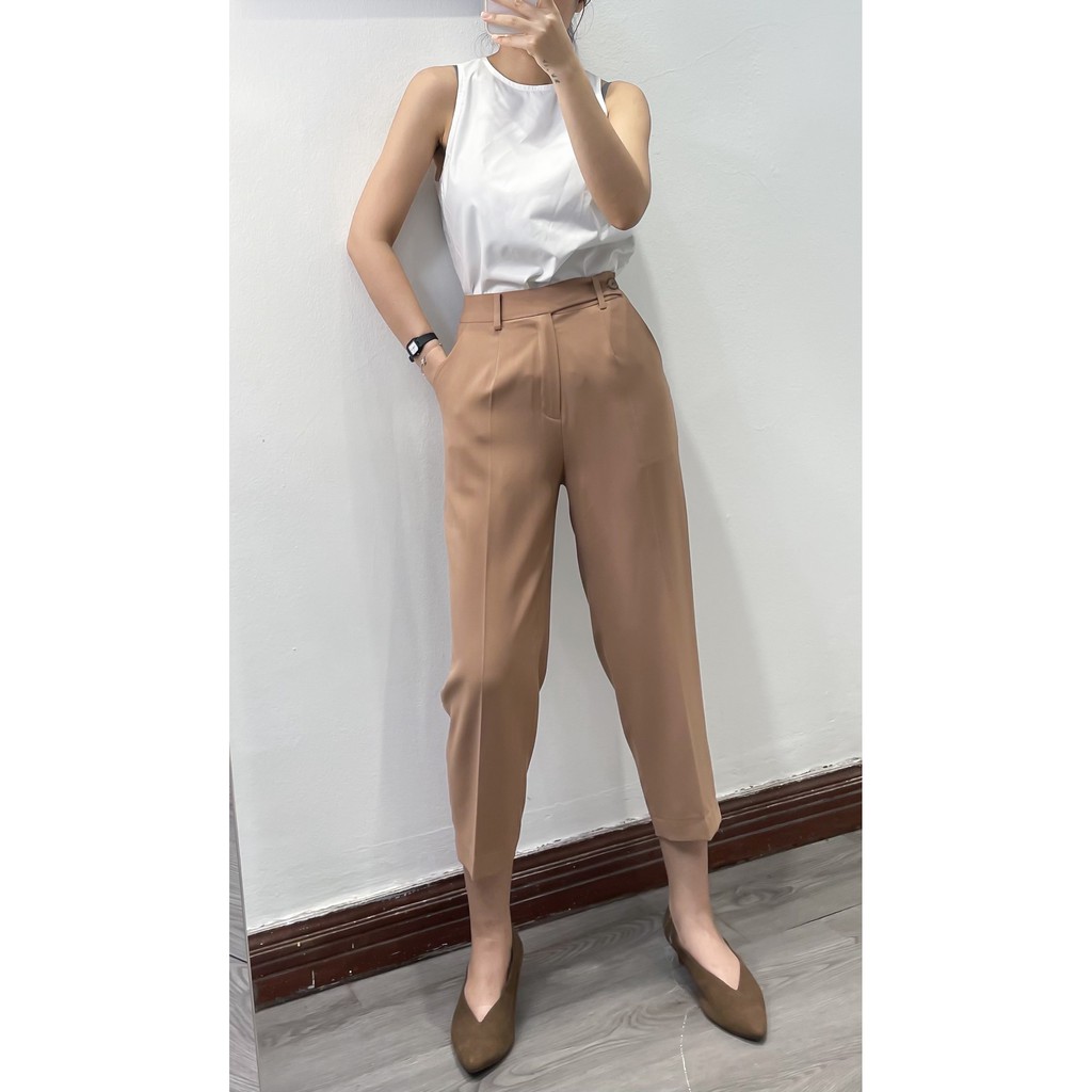 Quần công sở thiết kế tôn dáng mẫu 07 da đậm thiết kế bởi Beaute' by Nguyên Hà