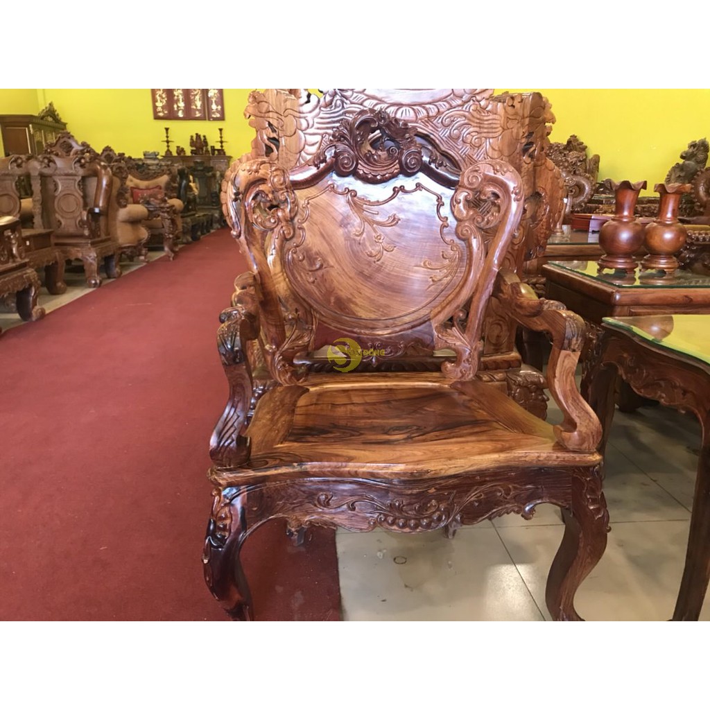 Bộ bàn ghế louis gỗ cẩm lai