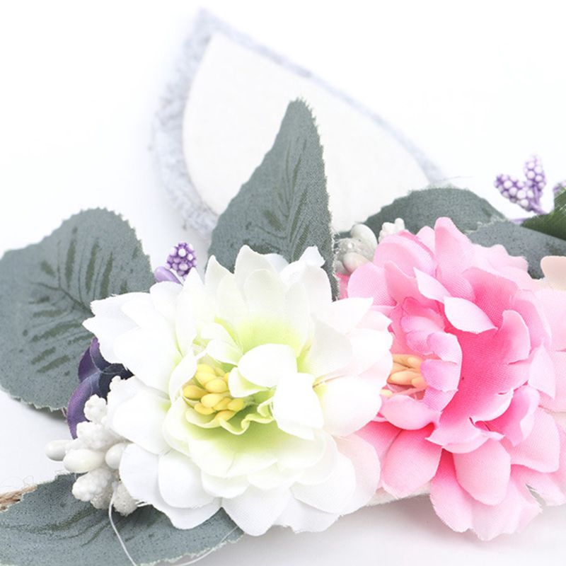 Băng Đô Cài Tóc Đính Hoa Đáng Yêu Cho Bé Gái