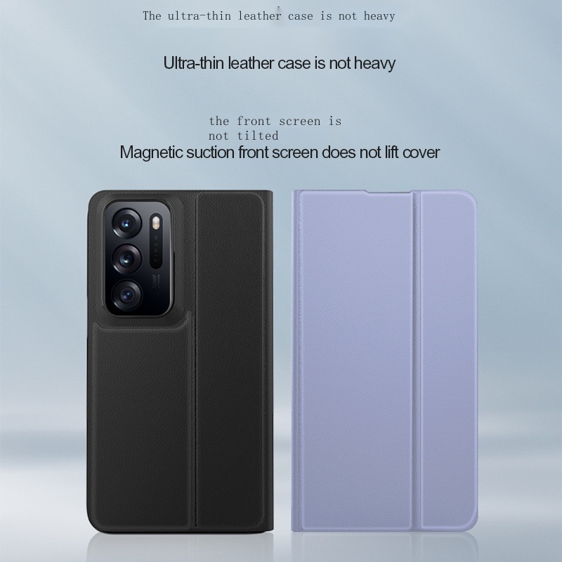 Bao Da Điện Thoại Siêu Mỏng Màu Trơn Kiểu Doanh Nhân Cho OPPO Find N