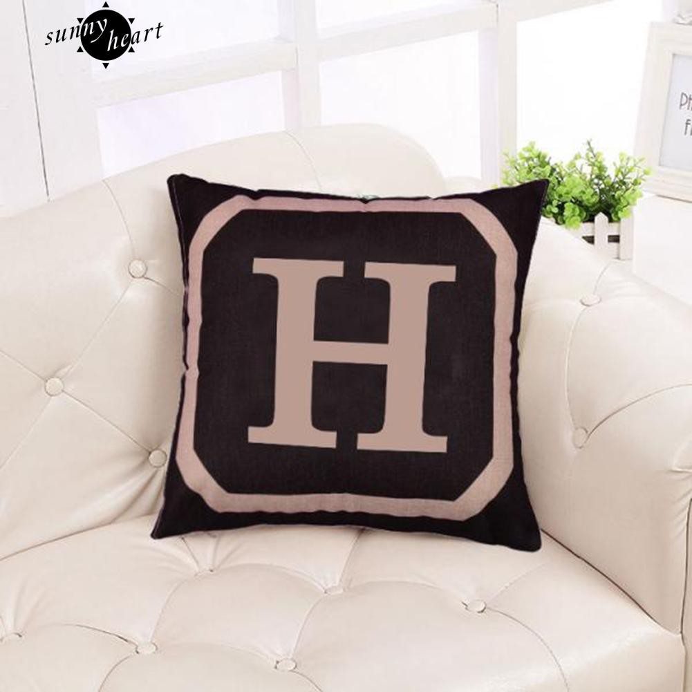 Bao Gối Tựa Lưng In Hình Chữ Cái Nhiều Màu Sắc Dùng Cho Ghế Sofa Giường Ngủ
