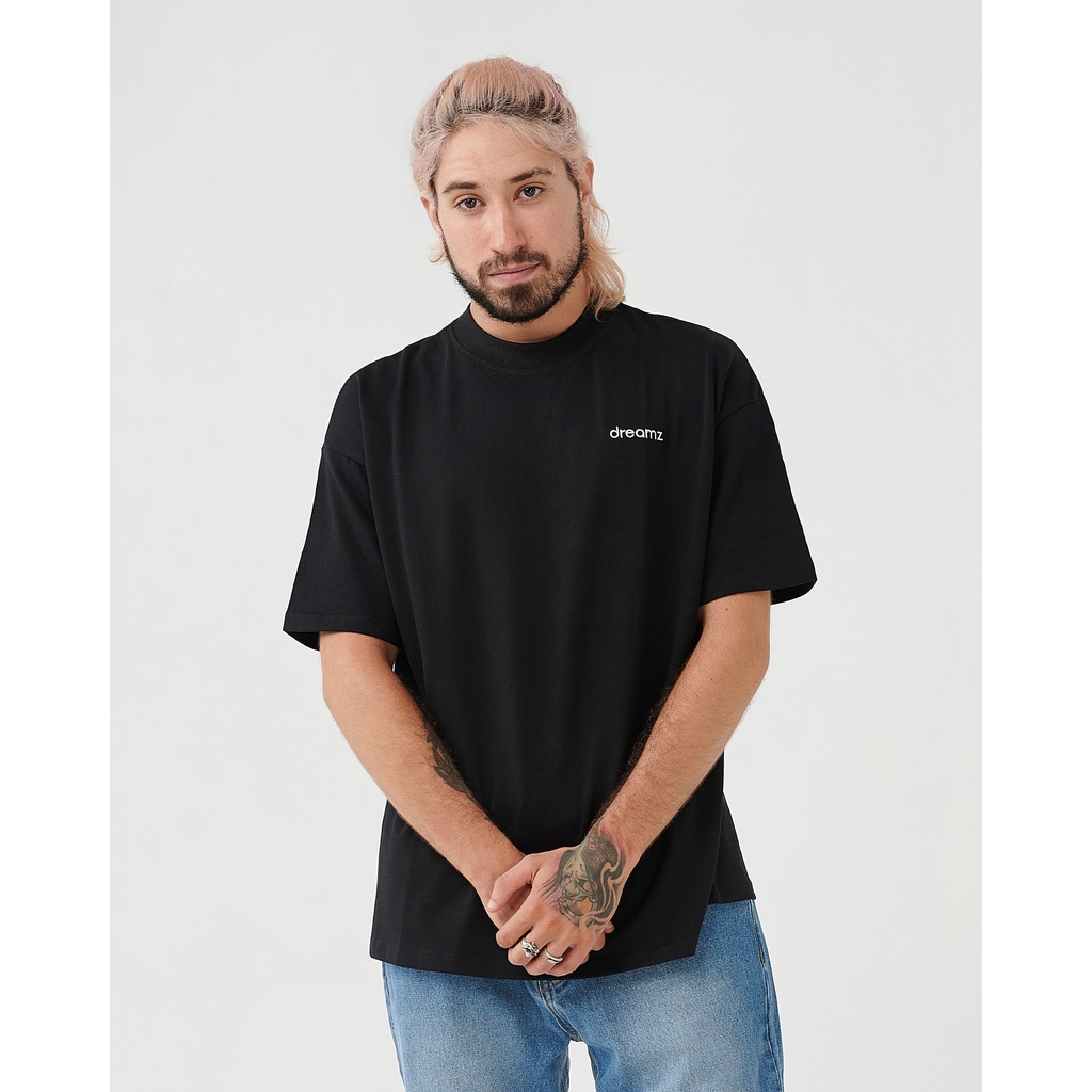 Áo Thun oversized DreamZ SIGNATURE LOGO - BLACK