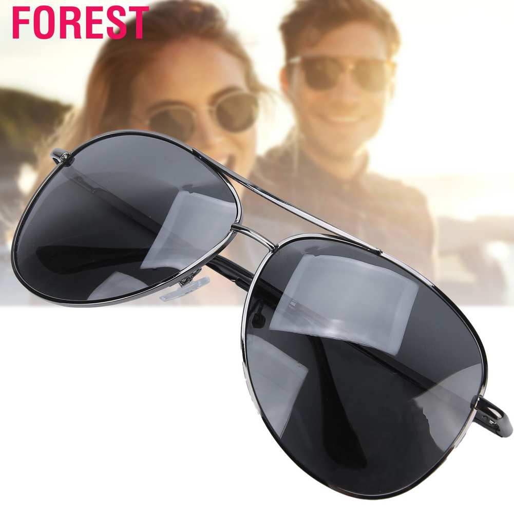 Forest Sun Glasses Silver Black Frame Gray Lens Polarized Ultraviolet‑Proof