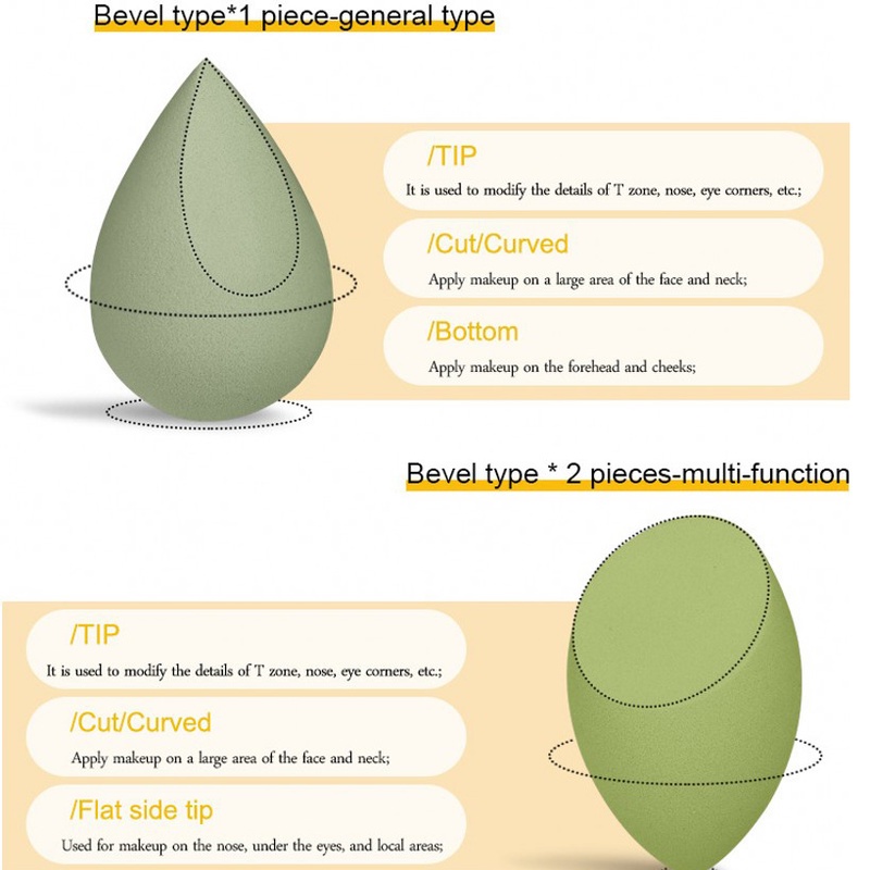 Bộ 7 Mút Trang Điểm Hình Giọt Nước/Giọt Nước Tiện Dụng Cho Nữ