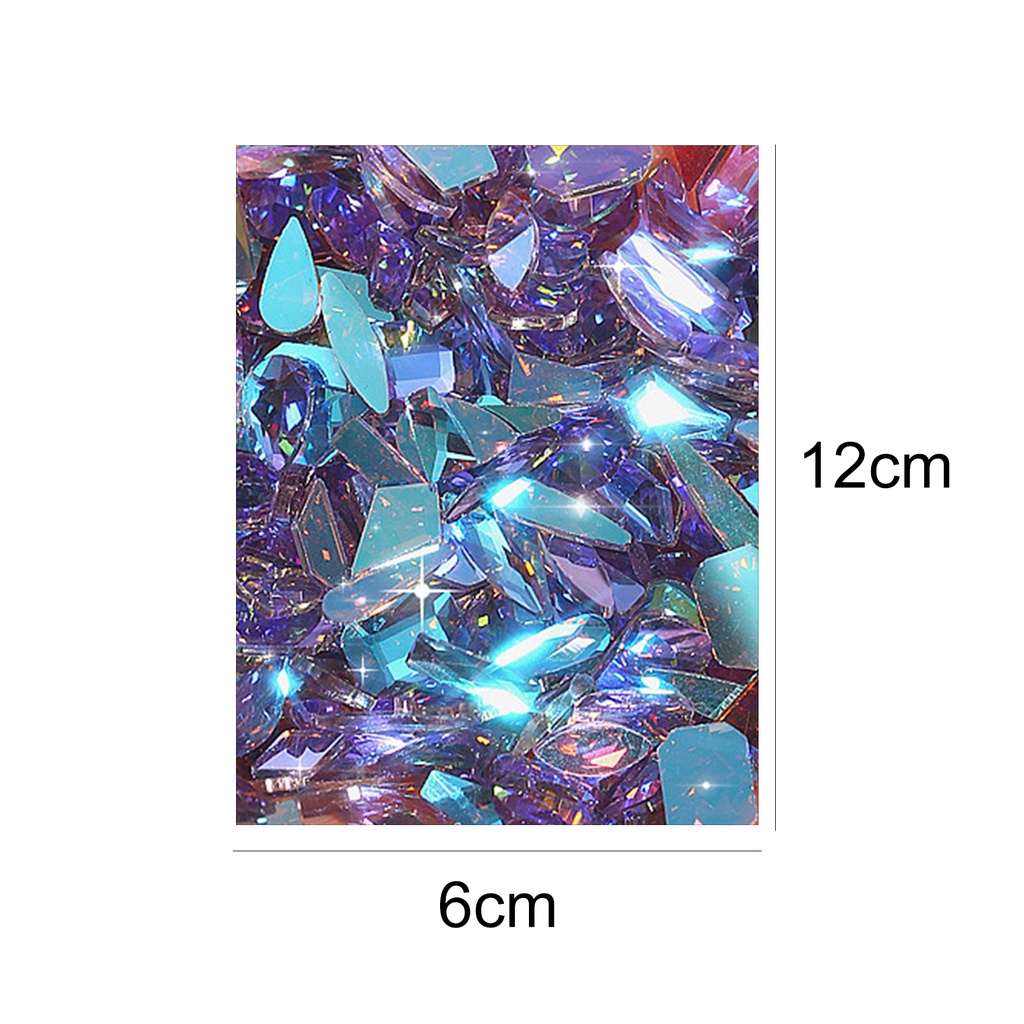 Túi 100 Hạt Đá Zirconia Trang Trí Móng Tay / Lưng Phẳng Không Thời Gian Lâu Trôi