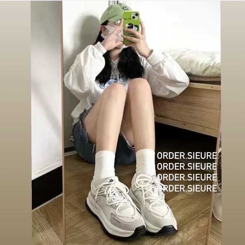 Giày thể thao độn đế pha màu G426