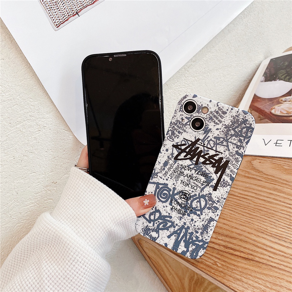 Ốp Điện Thoại Nhựa Cứng Họa Tiết graffiti STUSSY Cho iphone15 14 13 12 mini 11 pro max 6 / 6s 7 / 8plus se2 x / xs xr xsmax #HG5123