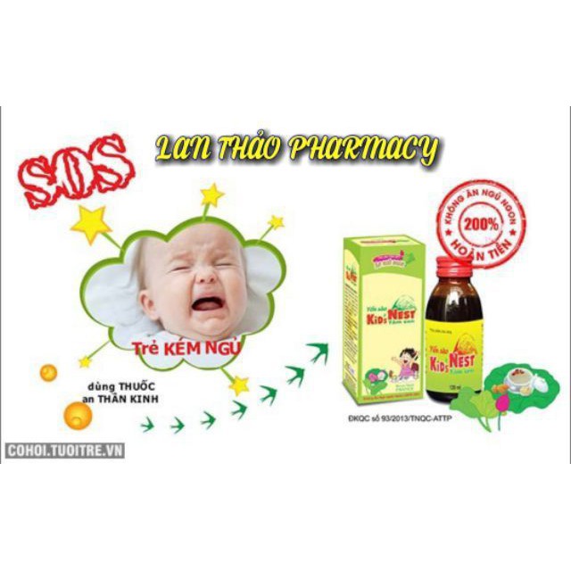 SIRO YẾN SÀO KID NEST TÂM SEN 120ML GIÚP BÉ ĂN NGON NGỦ TỐT HIỆU QUẢ