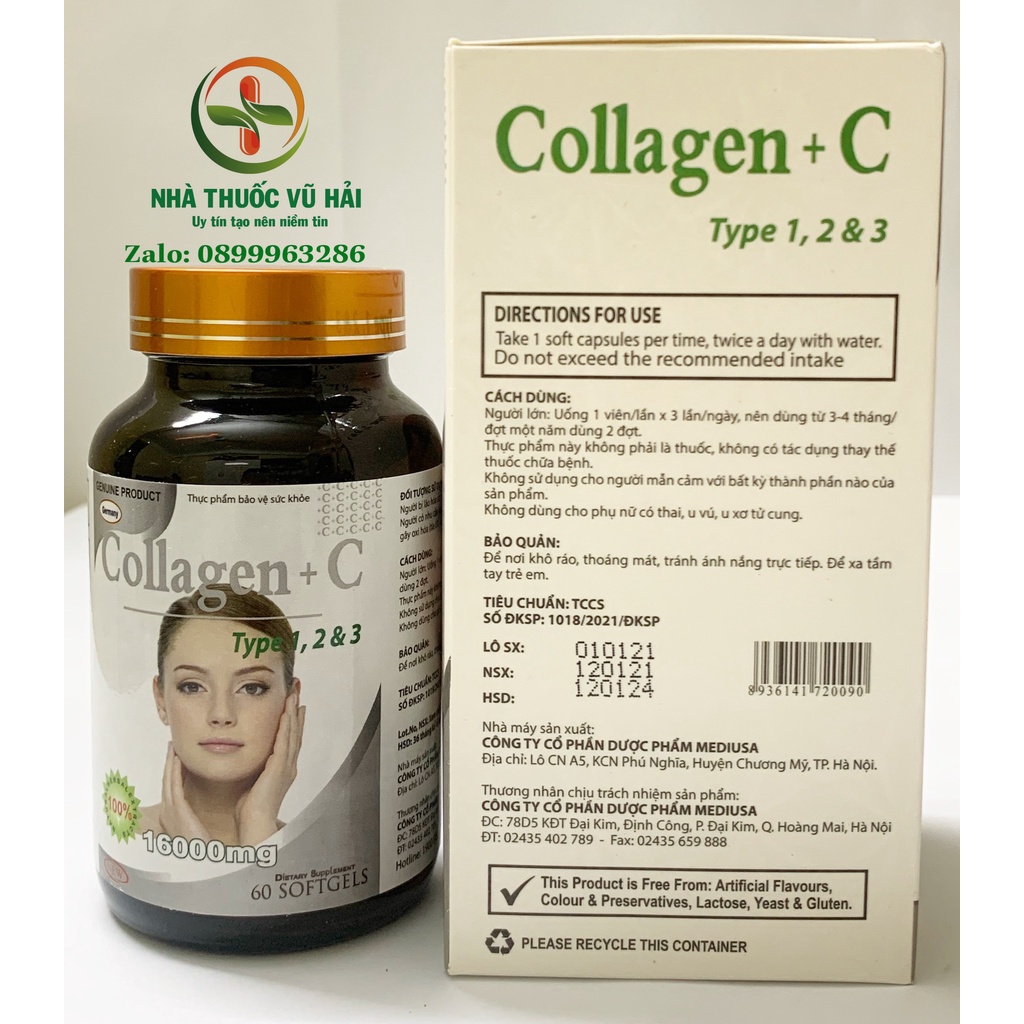 [Viên uống] Collagen C 16000mg trắng da