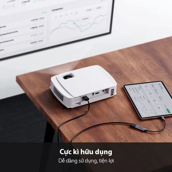 [Mã ELHACE giảm 4% đơn 300K] Cáp chuyển USB TYPE C sang HDMI dài 20cm UGREEN 70444 - Hàng chính hãng