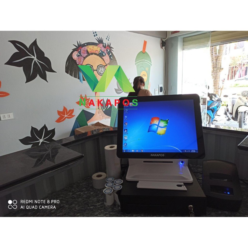 Trọn Bộ Máy Pos 2 Màn Hình ( 15x7 ) NAKA 8989 | BigBuy360 - bigbuy360.vn