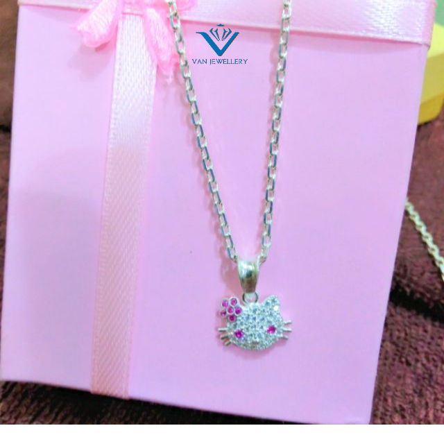 Dây chuyền bạc Hello Kitty cho bé gái