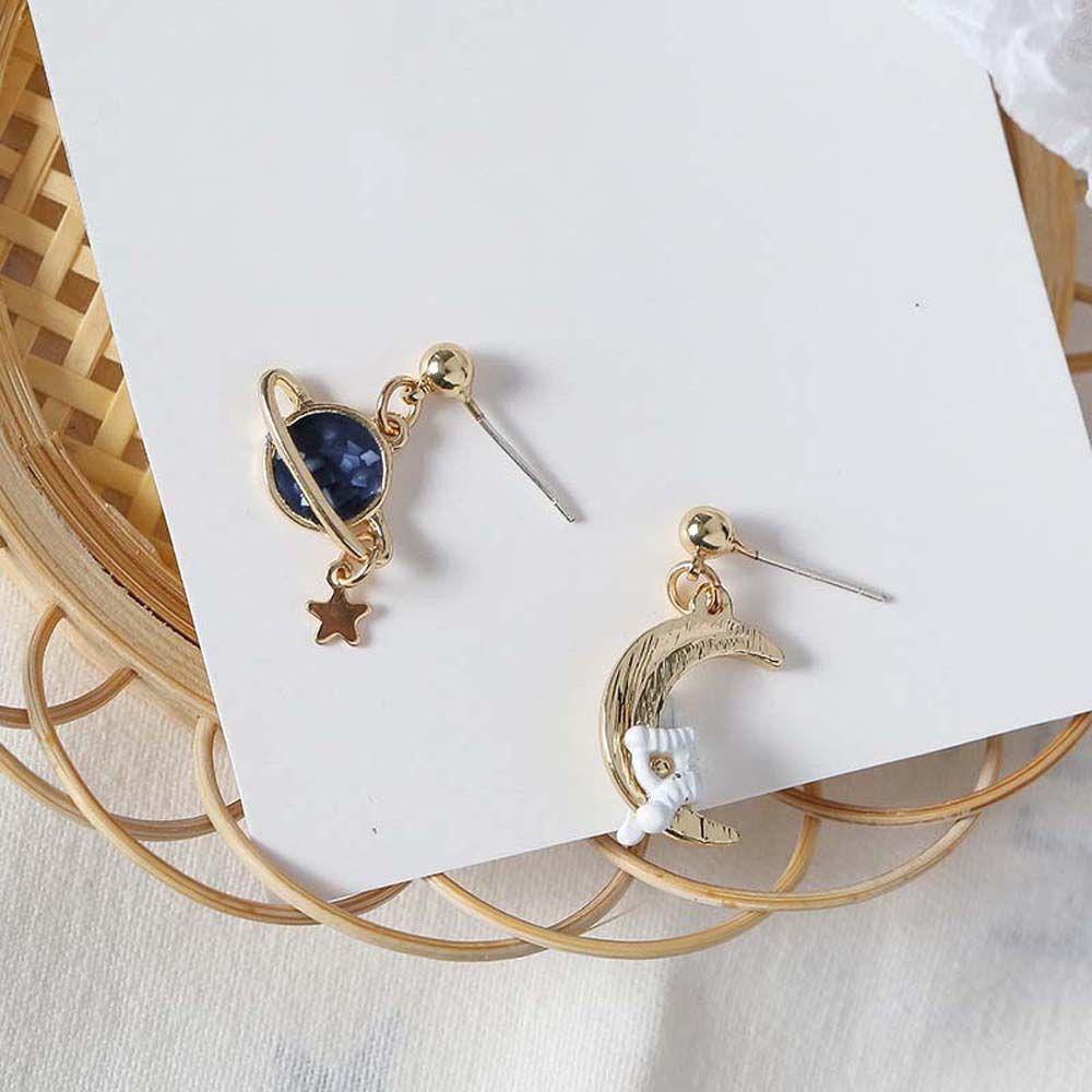 Bông Tai Tua Rua Hình Mặt Trăng Ngôi Sao Thời Trang Cho Nữ VANES1