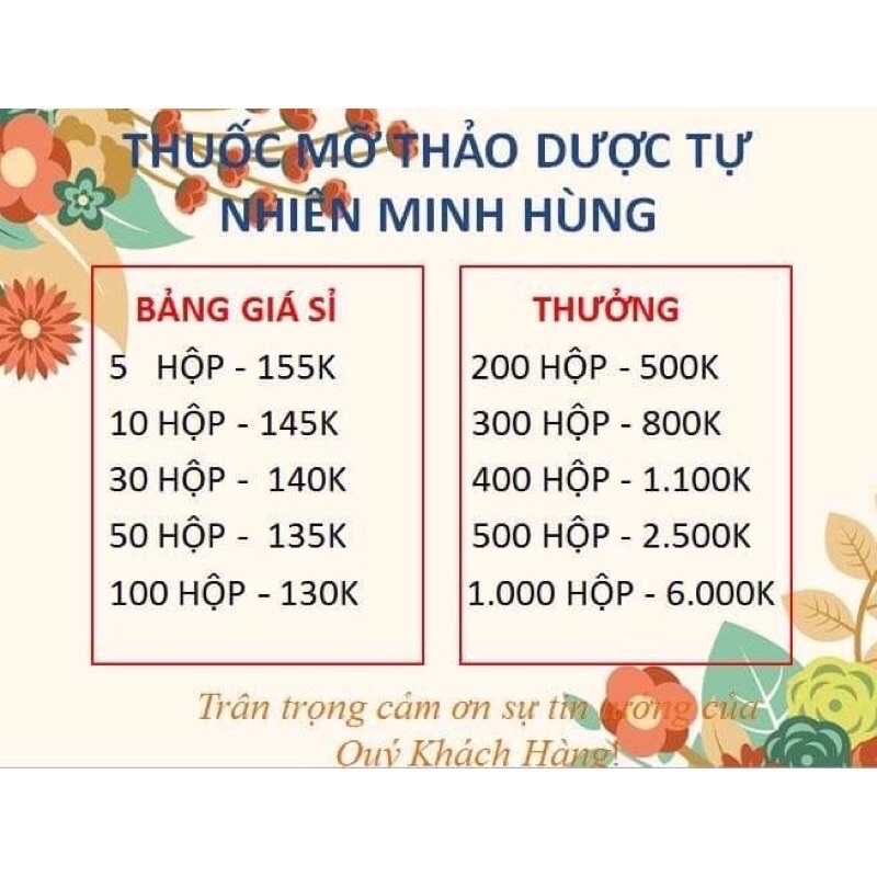 5 hộp kem mơ minh hùng (100% hàng công ty-2024)