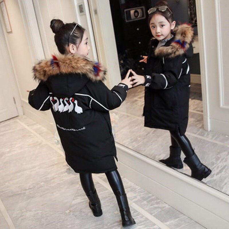 Áo Phao Mủ Lông Bé Gái 13-47kg Thời Trang Baby Cao Cấp Quảng Châu