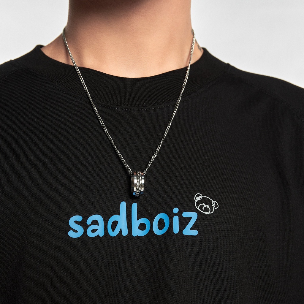 Áo thun SADBOIZ Teddycry Typo Black