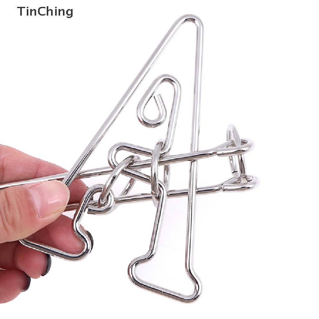 Bộ Đồ Chơi Xếp Hình Chữ A Bằng Kim Loại Thử Thách Trí Não Cho Người Lớn Và Trẻ Em