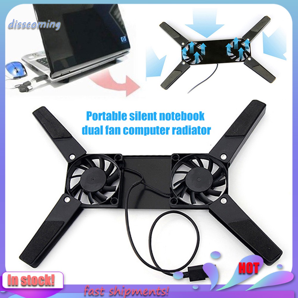 Quạt Tản Nhiệt Kép Cổng USB Yên Tĩnh Cho PC Laptop