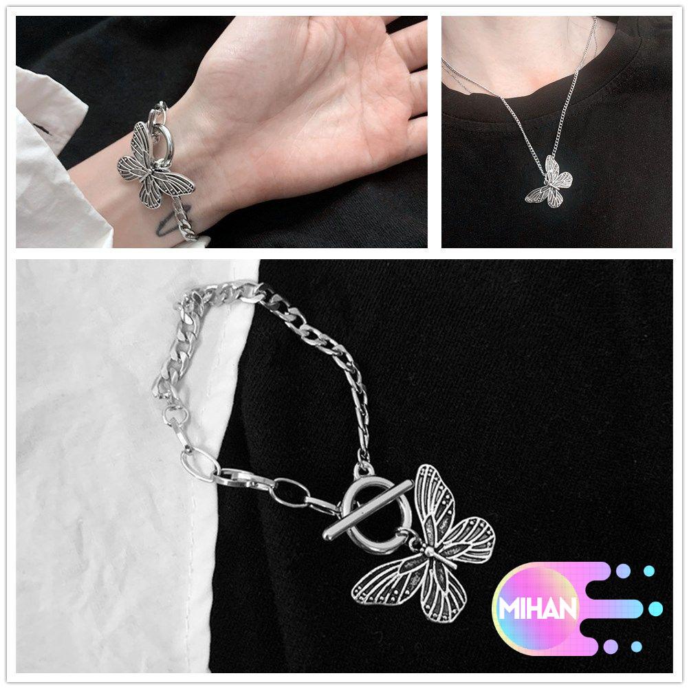 Dây Chuyền/Khuyên Tai/Vòng Tay Mặt Hình Bướm Thời Trang Hàn Quốc Cho Nữ