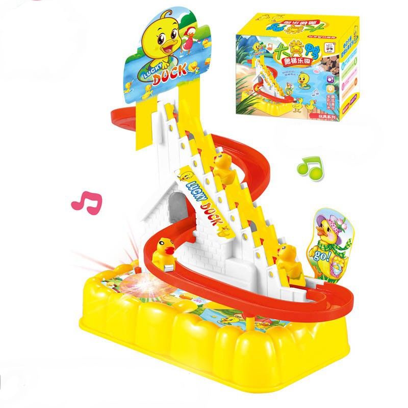 Đồ chơi cầu trượt vịt leo thang nhạc đèn (kèm 2 pin 2A) 889-76
