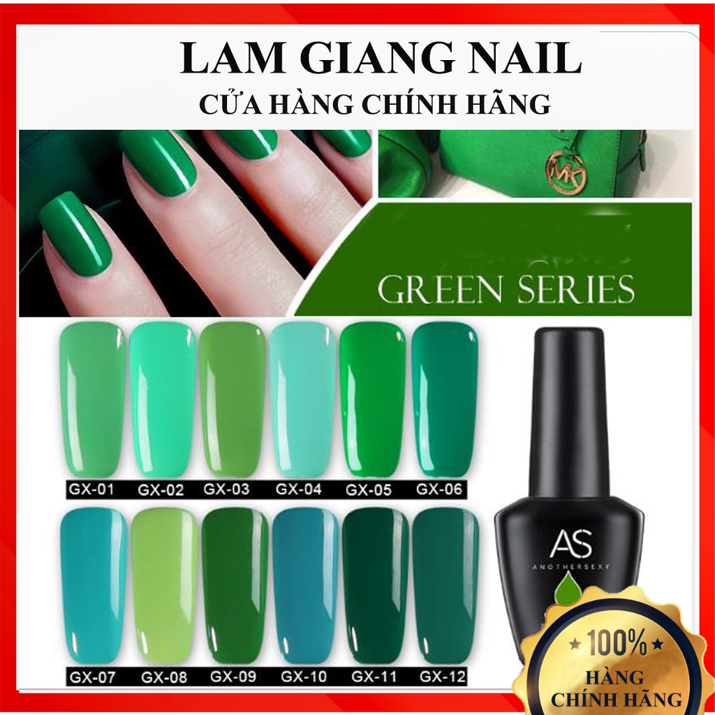 Sơn gel AS xanh lá, Green color