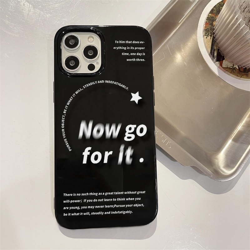 Ốp điện thoại dẻo đen chống sốc in chữ đơn giản thích hợp cho Iphone 11 12 Mini Pro Max Xs X Xr 7 8 Plus Se 2020