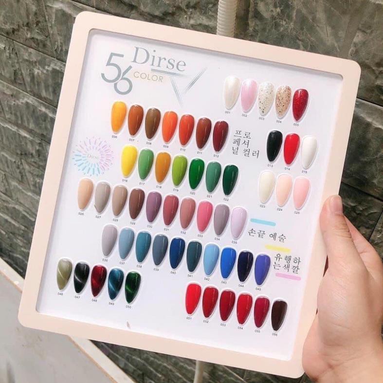 Set Sơn Móng Tay DIRSE haianhshop97 56 Màu Made in Korea + 04 món Base, Top, Top Lỳ, Chất làm cứng và bảng mầu móng.